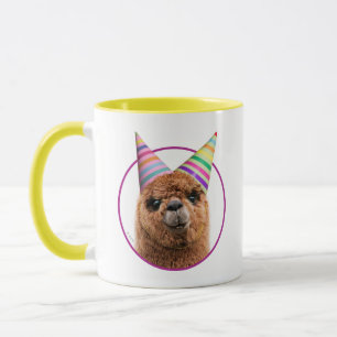 Taza Alpaca vistiendo Gorras Fiestas
