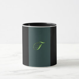 TAZA ALPHABET INITIAL F MONOGRAM
