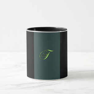 TAZA ALPHABET INITIAL F MONOGRAM