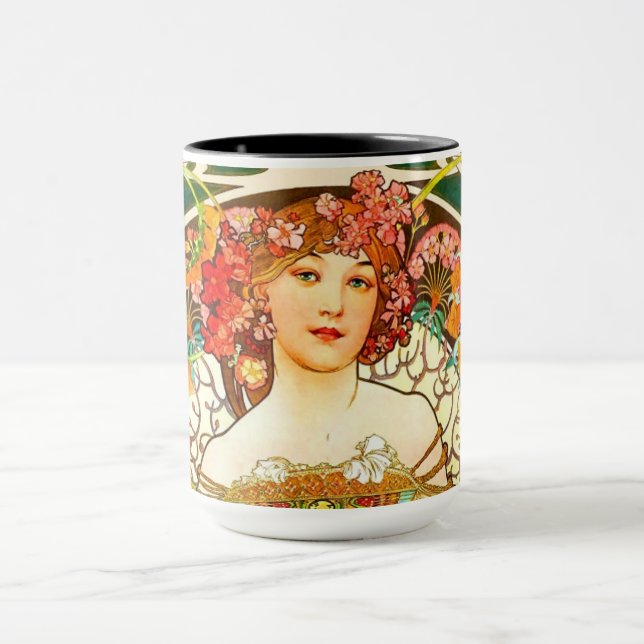 Taza Alphonse Mucha Art Nouveau Daydream (Centro)