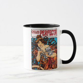 Taza Alphonse Mucha - Cycles Perfecta Arte Retro Nouvea