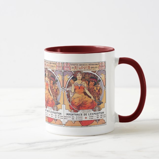 Taza Alphonse Mucha - Feria Mundial de St. Louis 1904 (Derecha)
