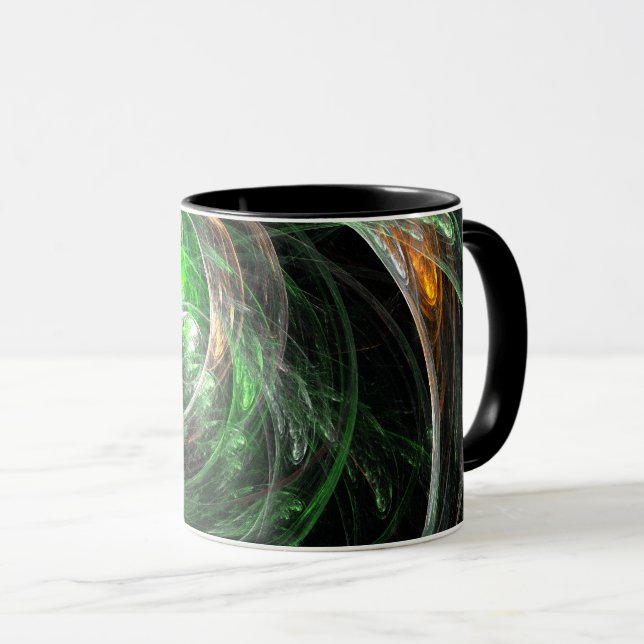 Taza Alrededor del mundo Resumen Verde sobre el café (Anverso derecho)