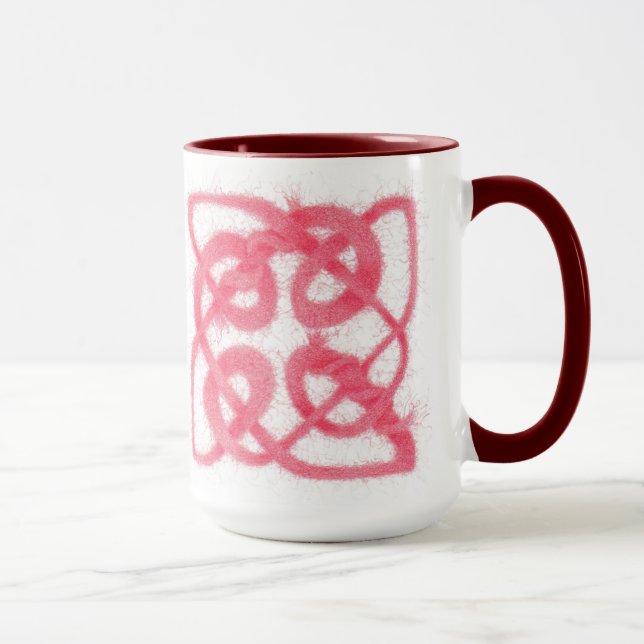 Taza alta combinada Marrón ROSE CELTIC KNOT (Derecha)
