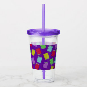 Taza alta con pajita