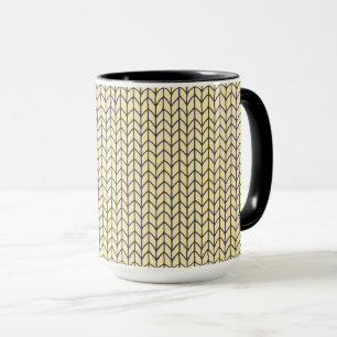 Taza alta de combinación negra KNIT CREAM NEGRO