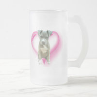 Taza alta del perrito de Pitbull