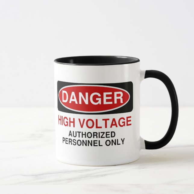 Taza Alto voltaje del peligro (Derecha)