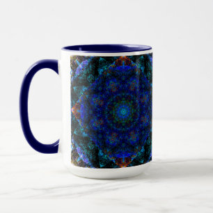 Taza Alucinante Kaleidoscope Bohemiano Azul,
