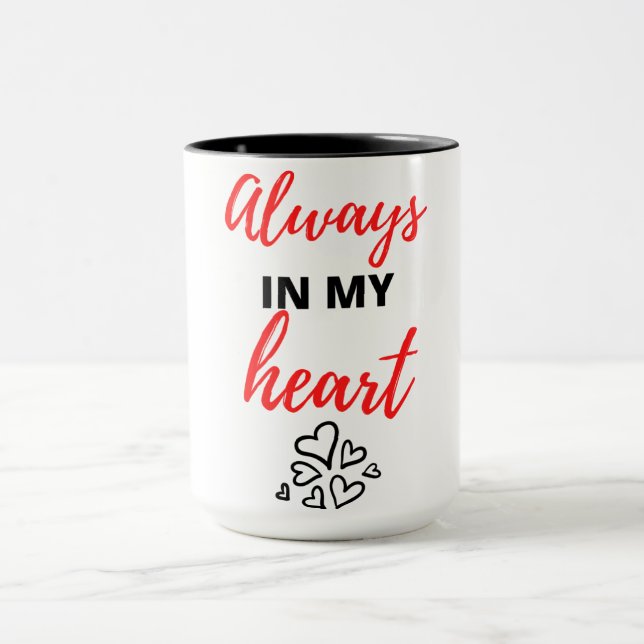Taza Always In My Heart Black (Centro)