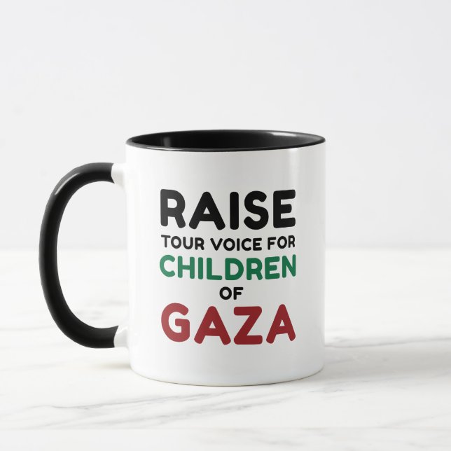 Taza Alza tu voz por los niños de Gaza (Izquierda)