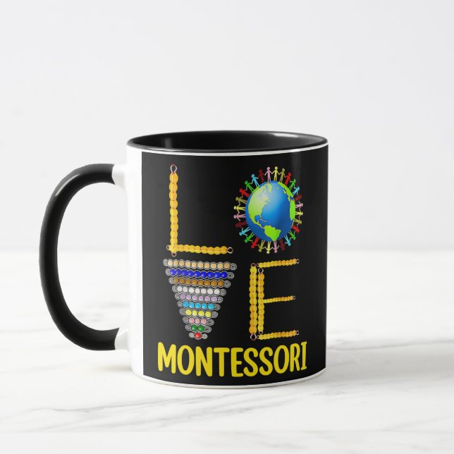 Taza Ama a Montessori profesor Montessori Educación de  (Izquierda)