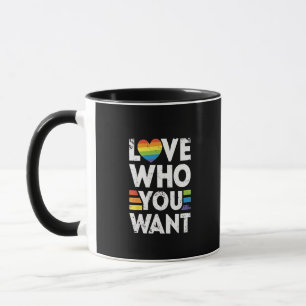 Taza Ama a quién quieres el mes del orgullo LGBT
