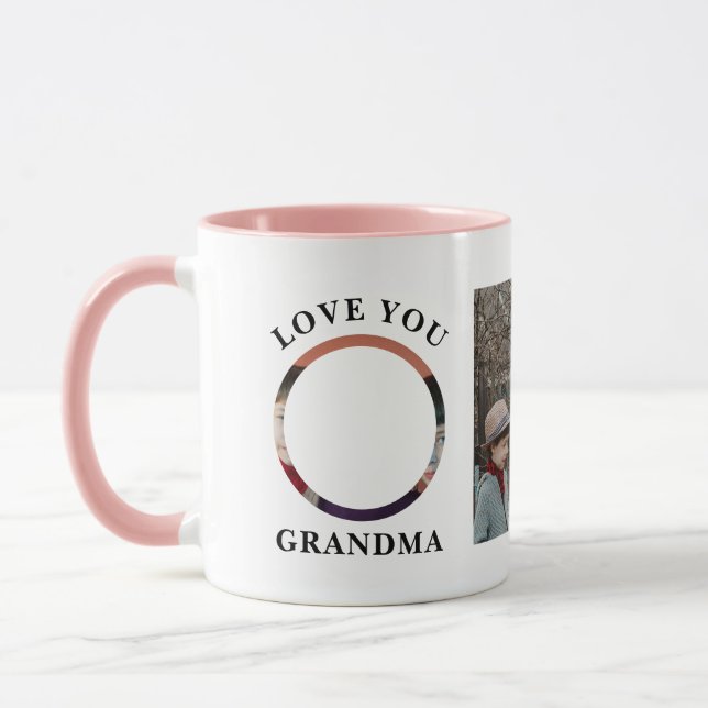 Taza Ama a tu abuela Abuela Nana Nonna Foto familiar (Izquierda)