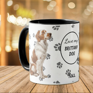 Taza Ama Mi Huella De Perro Brittany
