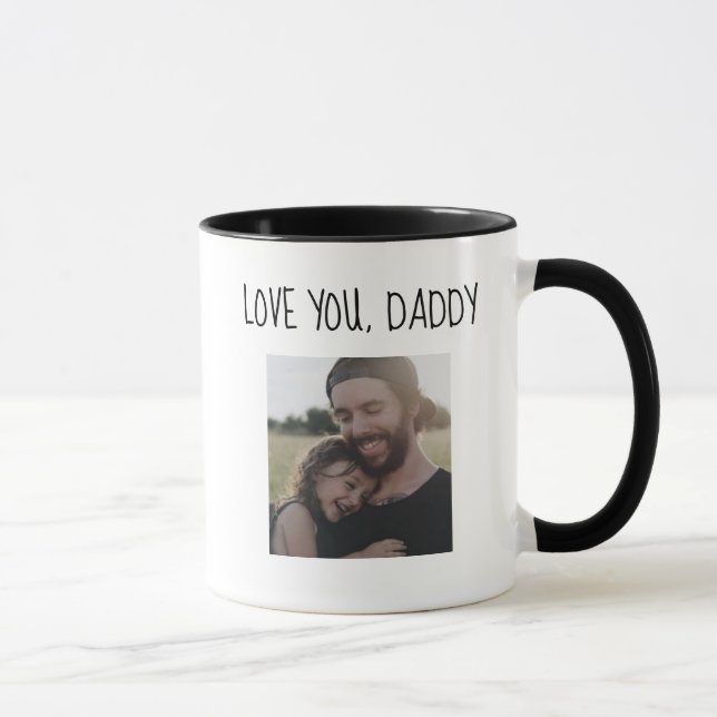 Taza Ama, papá, foto de Día del Padre (Derecha)