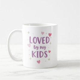 Taza "Amada por mis hijos" | Taza de café Corazón 