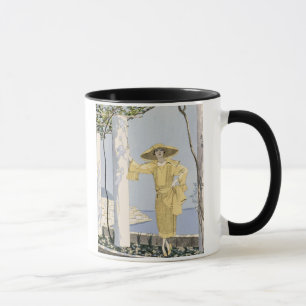 Taza Amalfi, ilustracion de una mujer en un vestido