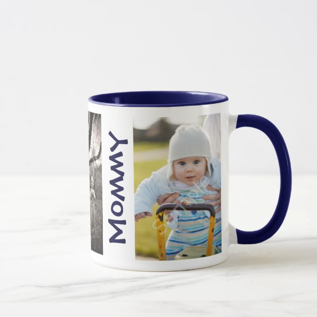 Taza AMAMOS A MOMMY Personalizados Niños 3 Fotos Día de (Derecha)