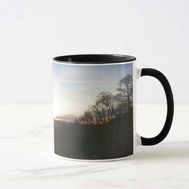 Taza Amanecer en las montañas humeantes (Derecha)