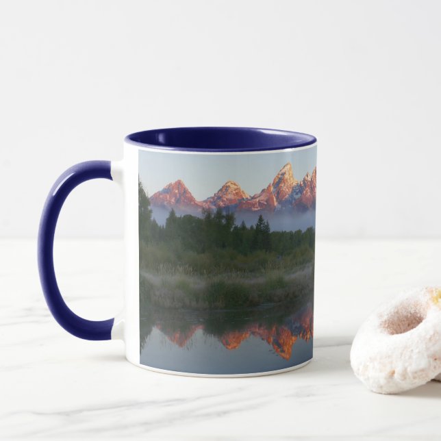 Taza Amanecer en Schwabacker aterrizando en Grand Teton (Con donut)
