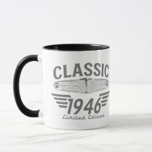 Taza Amante de Coches Clásicos 1946 Hecho en 1946 80 Cu