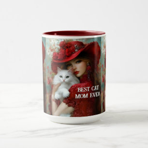 Taza Amante de gatos elegante y hermoso