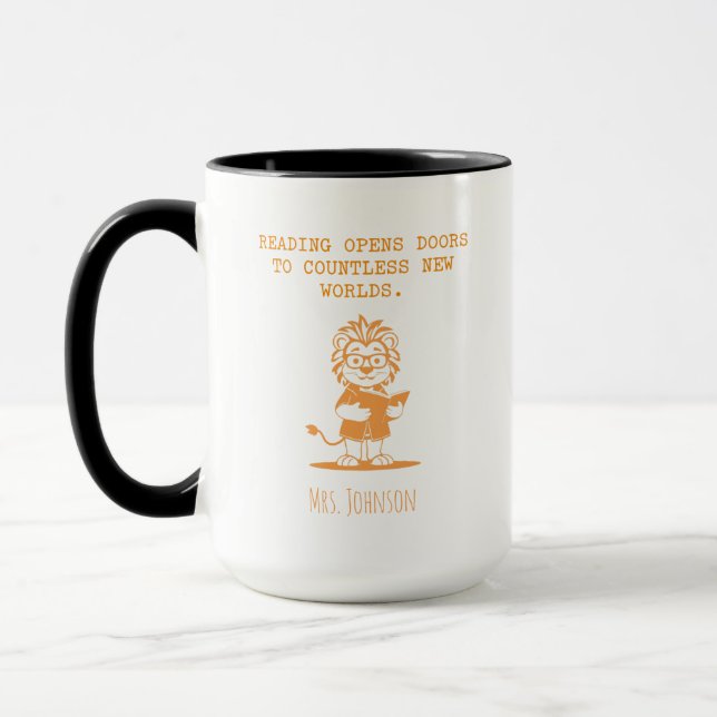 Taza Amante de Libros Abre Puertas a Nuevos Mundos (Izquierda)