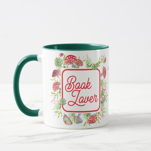 Taza Amante de Libros Caprichosos Café de Champiñones (Izquierda)