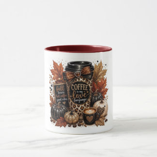 Taza Amante del Café de Otoño Calabaza Acogedora Café