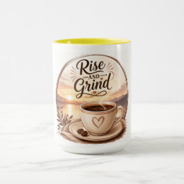 Taza Amante del café divertido Rise & Grind