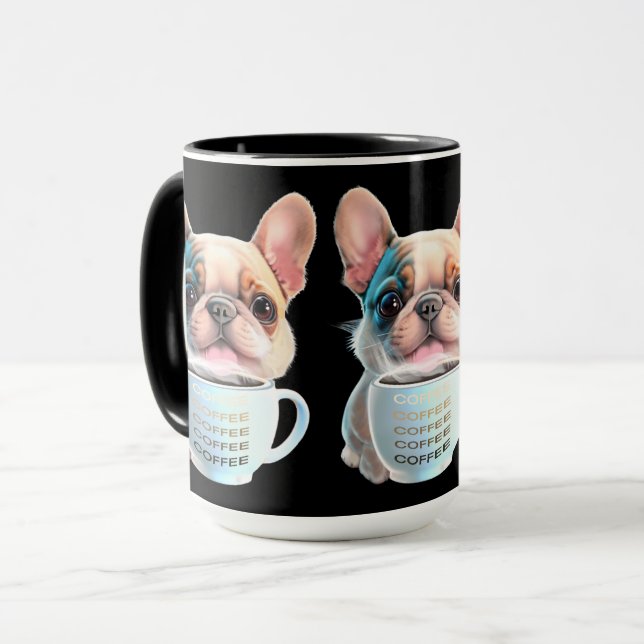 Taza Amante del café y del pug (Anverso izquierdo)