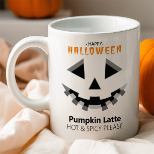 Taza Amante del Latte de Calabaza de Halloween
