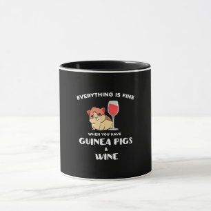Taza Amante del vino de regalo de cerdo de Guinea
