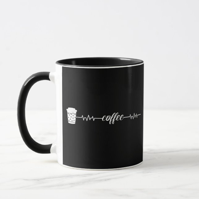 Taza Amantes de la Cafetería Coffee Heartbeat (Izquierda)