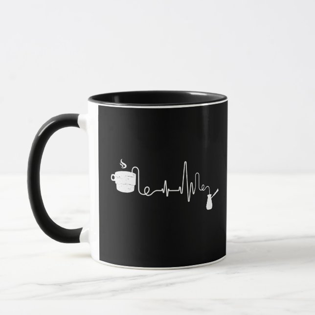 Taza Amantes de la Cafetería Coffee Heartbeat (Izquierda)