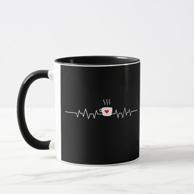 Taza Amantes de la Cafetería Coffee Heartbeat (Izquierda)