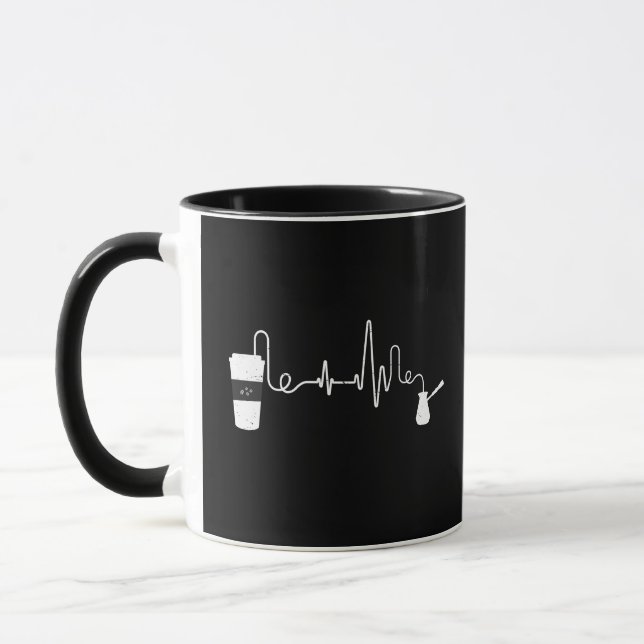 Taza Amantes de la Cafetería Coffee Heartbeat (Izquierda)