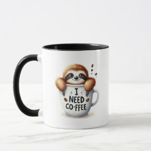 Taza Amantes de la pereza graciosos del arte de la pala