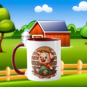 Taza Amantes de los cerdos del país lindo añaden monogr