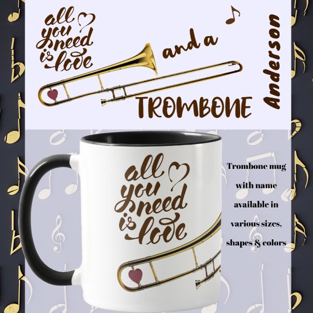 Taza Amantes de trombones Todo lo que necesitas es amor (Subido por el creador)