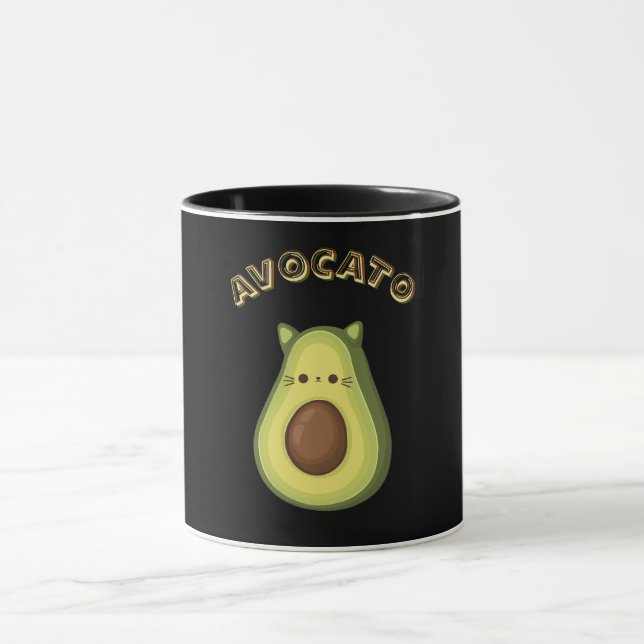 Taza Amantes del aguacate y del gato. AVOCATO Mug (Centro)