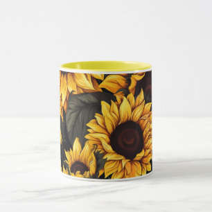 Taza Amantes del Girasol, Vajilla de Decoración de Coci