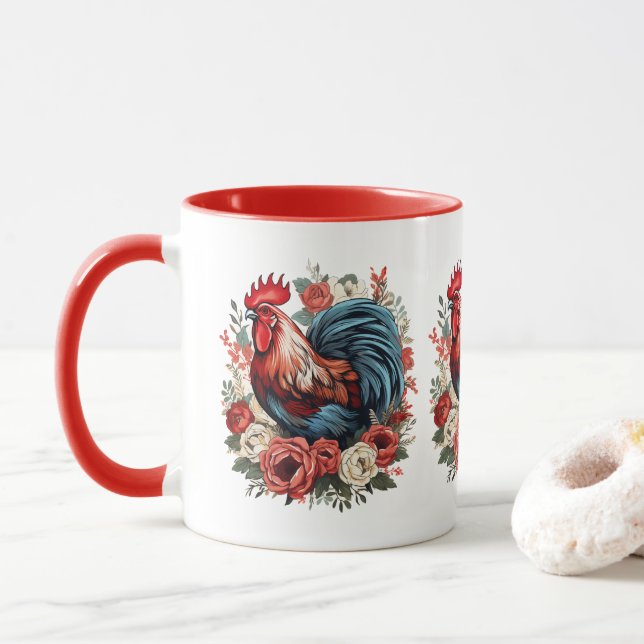Taza Amantes del pollo de Cute Country (Con donut)