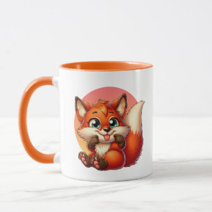 Taza Amantes del zorro lindo añaden monograma