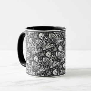 TAZA AMANTES ENTRE LA MARCHA, EMBARAZO DE ESQUELETAS DE