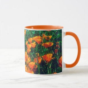 Taza Amapolas a lo largo de la Costa Pacífica cerca de