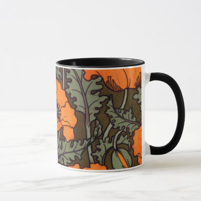 Taza Amapolas de Nouveau del arte (Derecha)