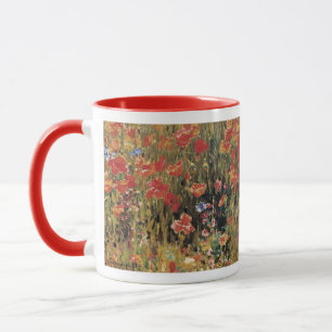 Taza Amapolas por Robert Vonnoh, Impresionismo Vintage