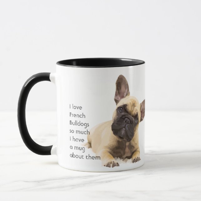 Taza Amar a los Bulldoges franceses canta tantas citas (Izquierda)